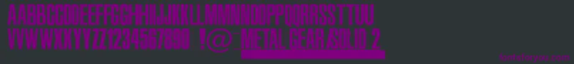 Подробнее о шрифте MetalGearSolid2 Шрифт MetalGearSolid2 – фиолетовые шрифты на чёрном фоне