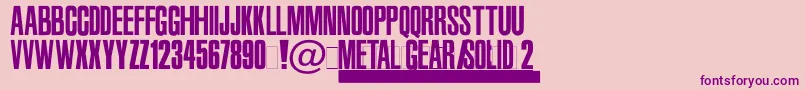 Подробнее о шрифте MetalGearSolid2 Шрифт MetalGearSolid2 – фиолетовые шрифты на розовом фоне