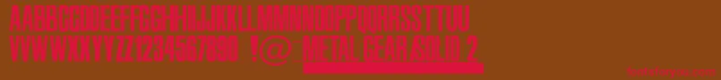 MetalGearSolid2 Font – Red Fonts on Brown Background