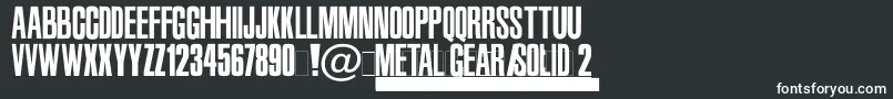 MetalGearSolid2-Schriftart – Weiße Schriften