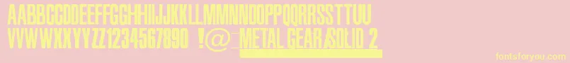 Police MetalGearSolid2 – polices jaunes sur fond rose