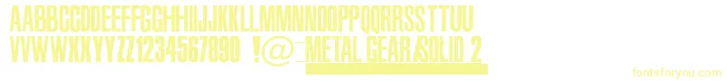 Más sobre la fuente MetalGearSolid2 fuente MetalGearSolid2 – Fuentes Amarillas Sobre Fondo Blanco