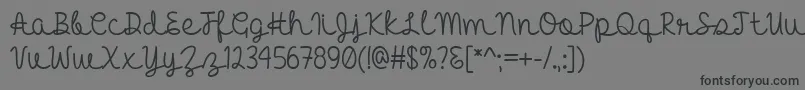 HelloHeartacheTtf Font – Black Fonts on Gray Background