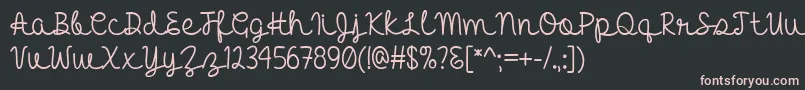 HelloHeartacheTtf Font – Pink Fonts on Black Background