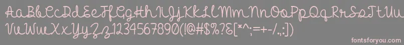 HelloHeartacheTtf Font – Pink Fonts on Gray Background