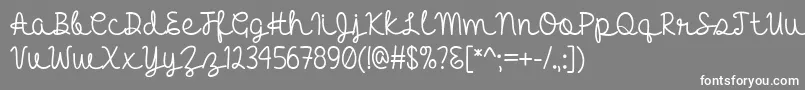 HelloHeartacheTtf Font – White Fonts on Gray Background