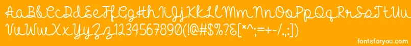 HelloHeartacheTtf Font – White Fonts on Orange Background