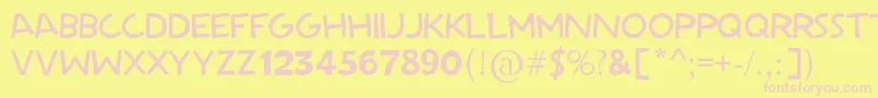 PowerhouseEra Font – Pink Fonts on Yellow Background