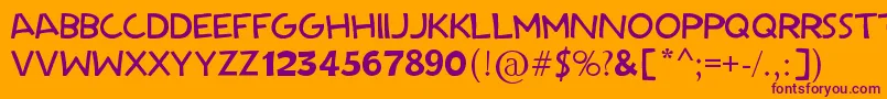PowerhouseEra Font – Purple Fonts on Orange Background