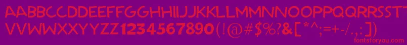 PowerhouseEra Font – Red Fonts on Purple Background