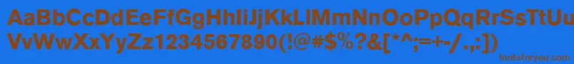 AnconaBold Font – Brown Fonts on Blue Background