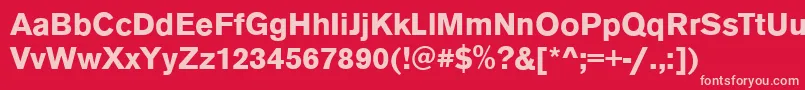 AnconaBold Font – Pink Fonts on Red Background