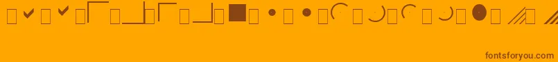 フォントMarlett0 – オレンジの背景に茶色のフォント