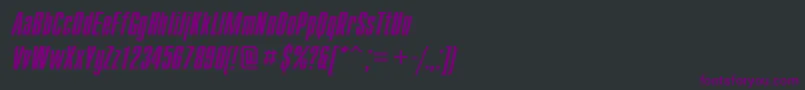 Шрифт Cmp58C – фиолетовые шрифты на чёрном фоне