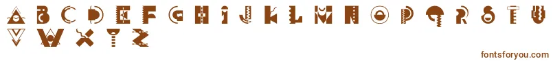 Czcionka JerryLee – brązowe czcionki na białym tle