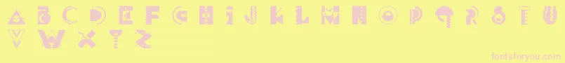 Czcionka JerryLee – różowe czcionki na żółtym tle
