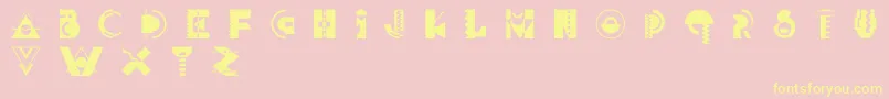 JerryLee Font – Yellow Fonts on Pink Background