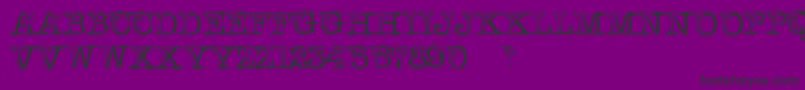フォントPfCalla – 紫の背景に黒い文字