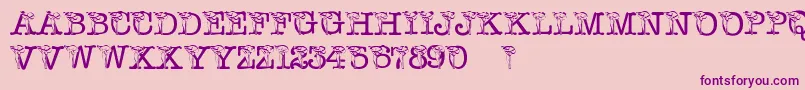 PfCalla-Schriftart – Violette Schriften auf rosa Hintergrund