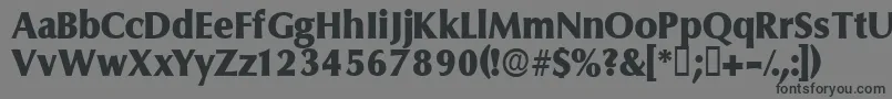 Ferruledisplayssk Font – Black Fonts on Gray Background