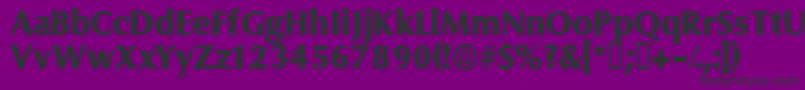 Fonte Ferruledisplayssk – fontes pretas em um fundo violeta