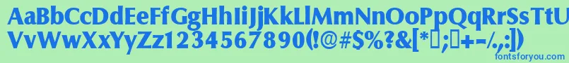 Ferruledisplayssk Font – Blue Fonts on Green Background