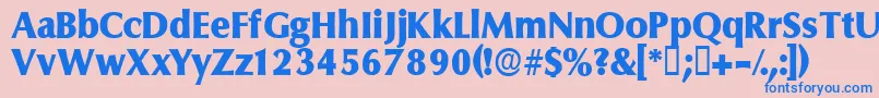 Ferruledisplayssk Font – Blue Fonts on Pink Background