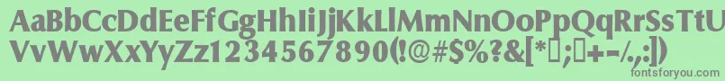 Ferruledisplayssk Font – Gray Fonts on Green Background