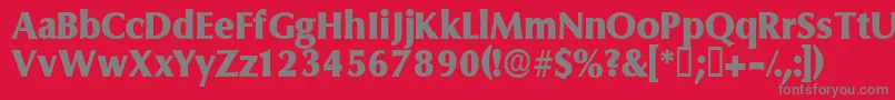 Ferruledisplayssk Font – Gray Fonts on Red Background