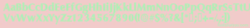 Ferruledisplayssk-Schriftart – Grüne Schriften auf rosa Hintergrund