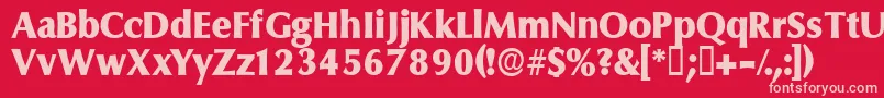 Ferruledisplayssk Font – Pink Fonts on Red Background