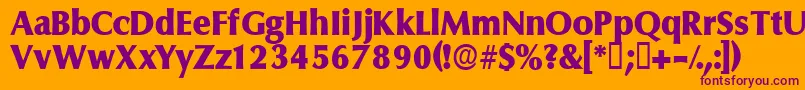 Police Ferruledisplayssk – polices violettes sur fond orange