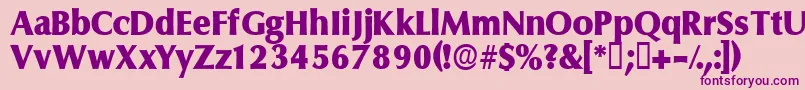Ferruledisplayssk-Schriftart – Violette Schriften auf rosa Hintergrund