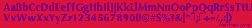 Ferruledisplayssk Font – Purple Fonts on Red Background