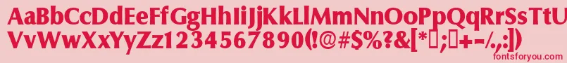 Ferruledisplayssk Font – Red Fonts on Pink Background