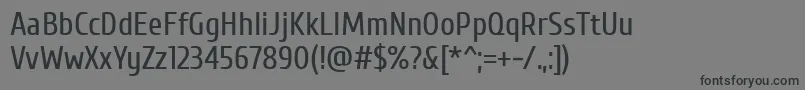 フォントCuprumRegular – 黒い文字の灰色の背景
