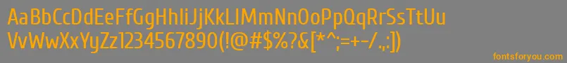 CuprumRegular Font – Orange Fonts on Gray Background