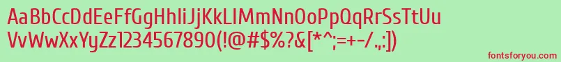 CuprumRegular Font – Red Fonts on Green Background
