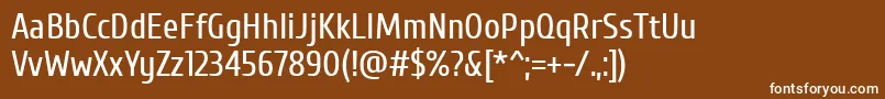 Шрифт CuprumRegular – белые шрифты на коричневом фоне