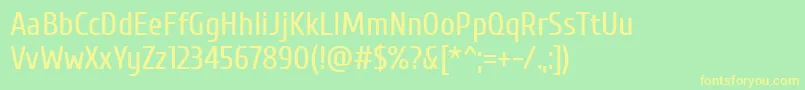 CuprumRegular Font – Yellow Fonts on Green Background