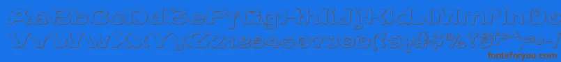 Подробнее о шрифте CaracteredoubletBeveled Шрифт CaracteredoubletBeveled – коричневые шрифты на синем фоне