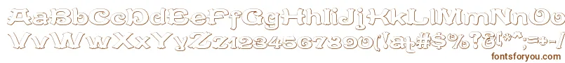 CaracteredoubletBeveled Font – Brown Fonts on White Background