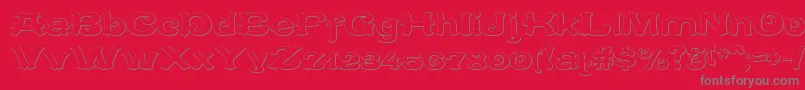 CaracteredoubletBeveled Font – Gray Fonts on Red Background