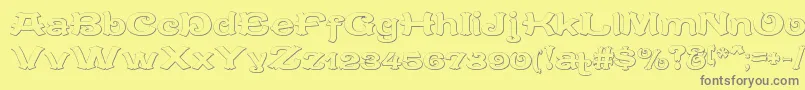 Подробнее о шрифте CaracteredoubletBeveled Шрифт CaracteredoubletBeveled – серые шрифты на жёлтом фоне