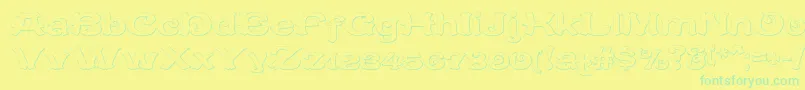 En savoir plus sur la police CaracteredoubletBeveled Police CaracteredoubletBeveled – polices vertes sur fond jaune