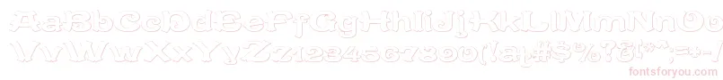 Czcionka CaracteredoubletBeveled – różowe czcionki