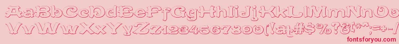 fuente CaracteredoubletBeveled – Fuentes Rojas Sobre Fondo Rosa