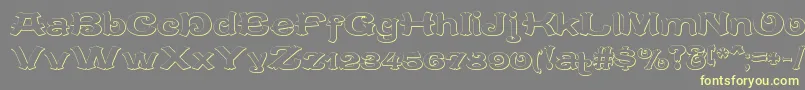 CaracteredoubletBeveled Font – Yellow Fonts on Gray Background