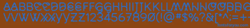 MidcaseRegsolid Font – Blue Fonts on Brown Background