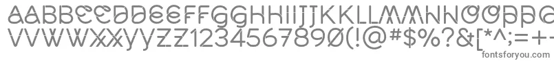 フォントMidcaseRegsolid – 白い背景に灰色の文字